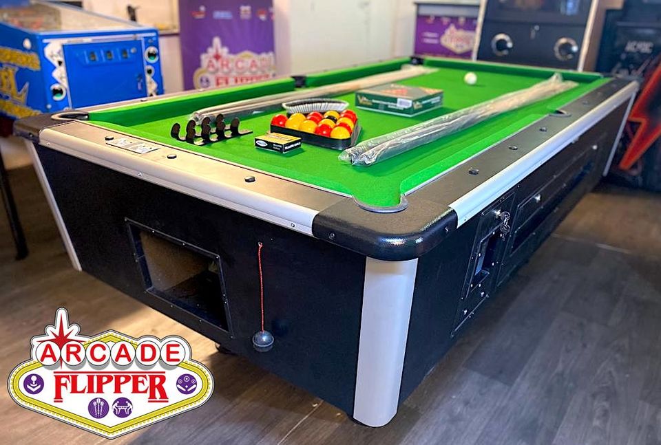 Billard Sardi Pool Anglais 7ft — vue d'angle cadre aluminium