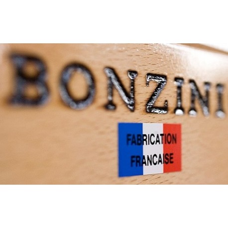 Gravure Bonzini et label Fabrication Française sur le bois massif de hêtre