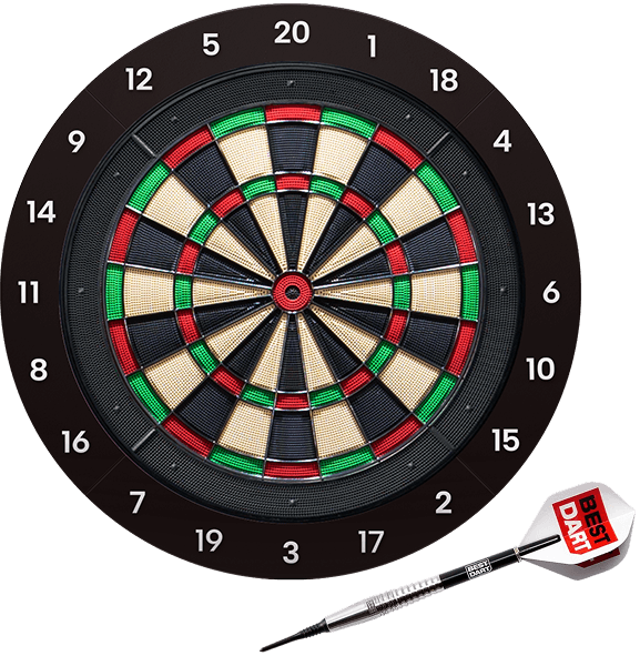 Cible de fléchettes électroniques Phoenix Dart avec fléchette soft tip